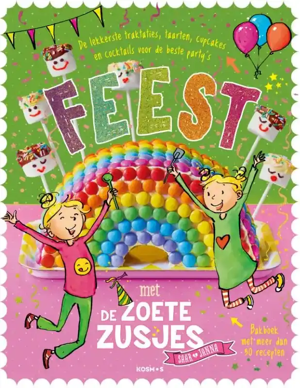 Korting Feest met de Zoete Zusjes bakboek met meer dan 30 recepten
