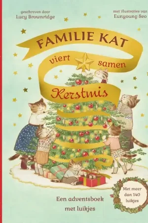 Familie Kat viert samen Kerstmis Direct Verzonden