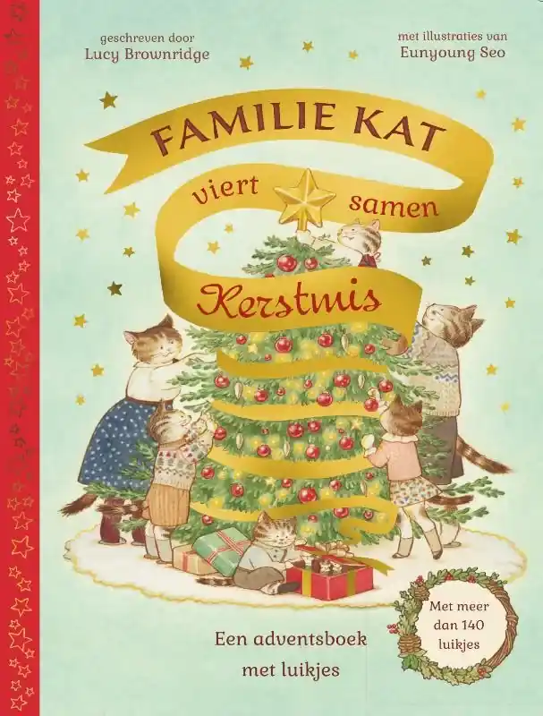 Familie Kat viert samen Kerstmis Direct Verzonden