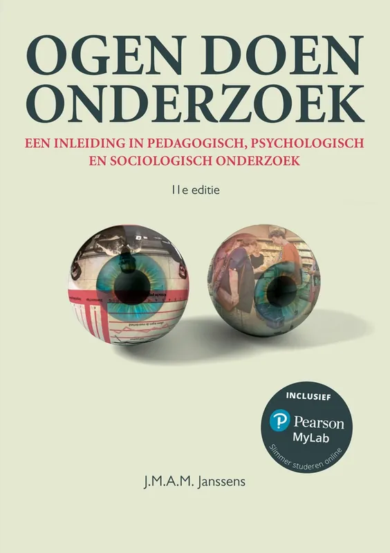 Ogen doen onderzoek, 11e editie met MyLab NL toegangscode - J.M.A.M. Janssens Gratis Verzending