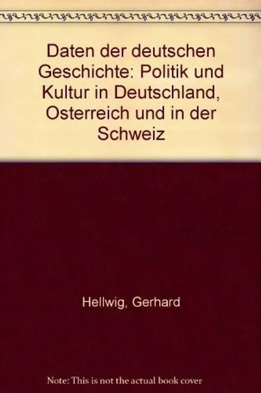 Daten der deutschen Geschichte - Gerhard Hellwig Gratis Verzending