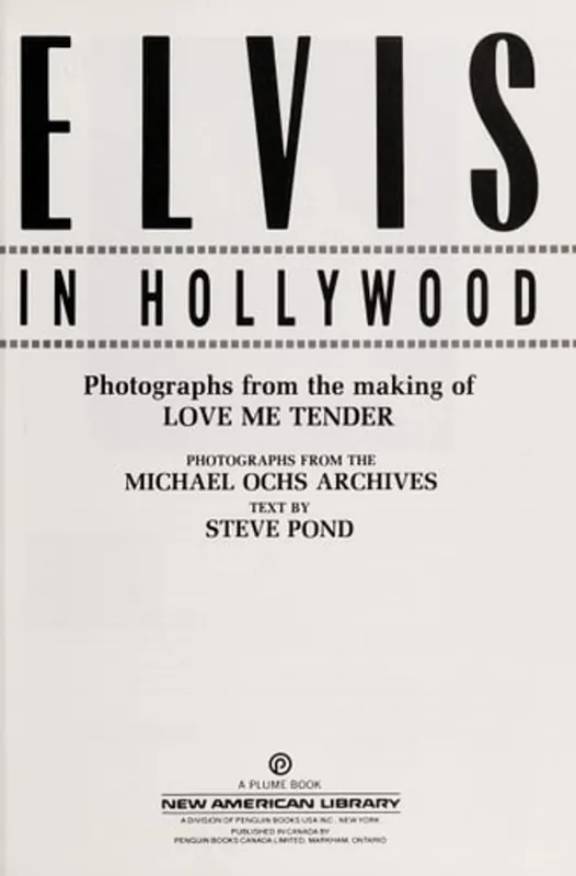 Veilige Betaling Elvis in Hollywood Photographs from the Making of Love Me Tender - Steve Pond