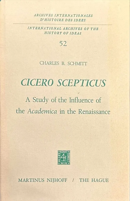 Koop Vandaag Cicero Scepticus - Schmitt, Charles B.