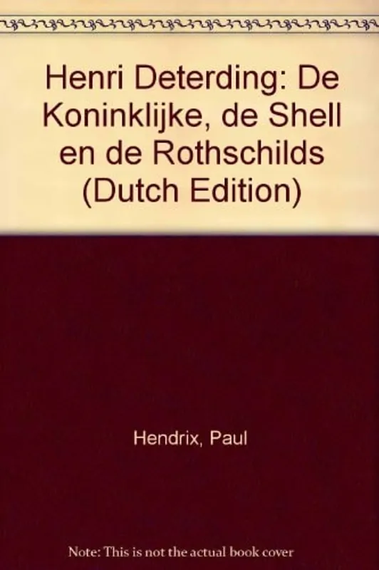 Merkproduct Henri Deterding - P. Hendrix