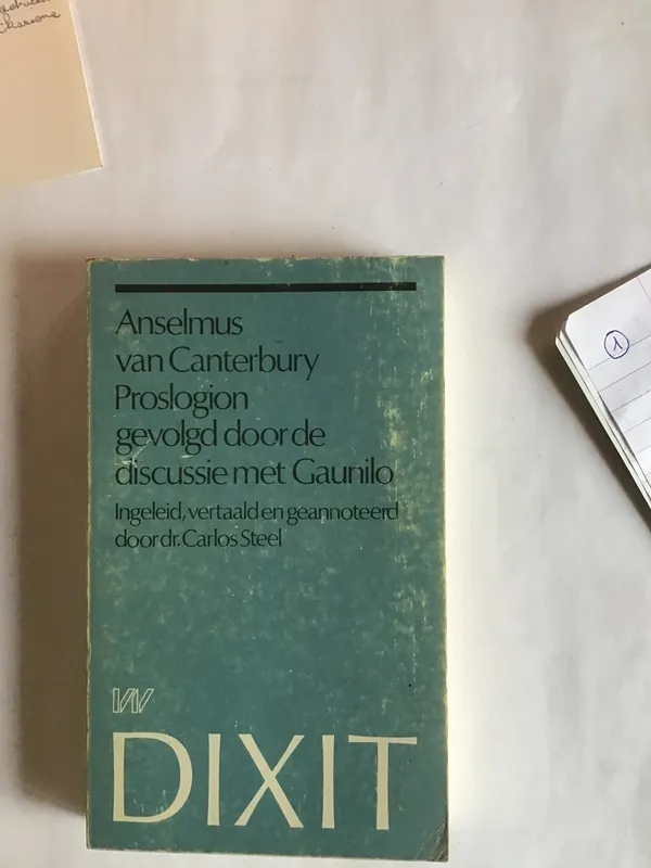 proslogion gevolgd door de discussie met gaunilo - Anselmus Canterbury Alleen Vandaag