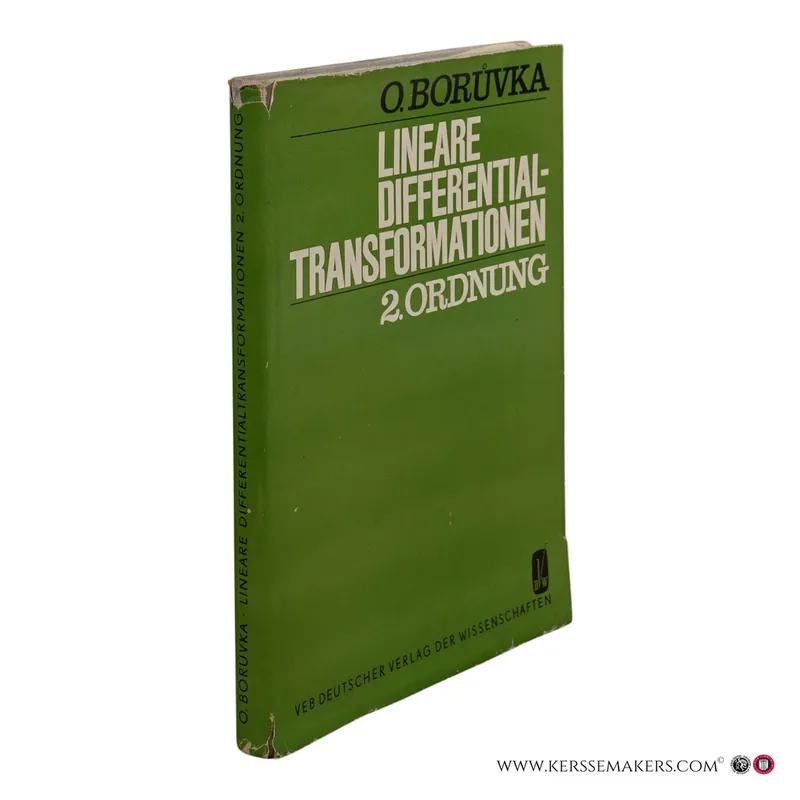 Uitverkoop Lineare Differentialtransformationen 2. Ordnung. - Bor?vka, Otakar.