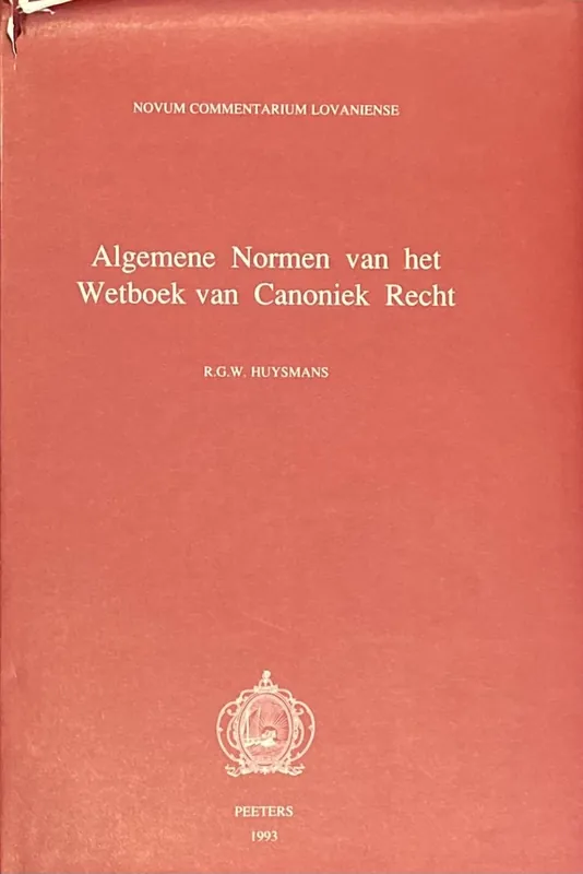Algemene normen wetboek canoniek recht - Huysmans Beste Prijs