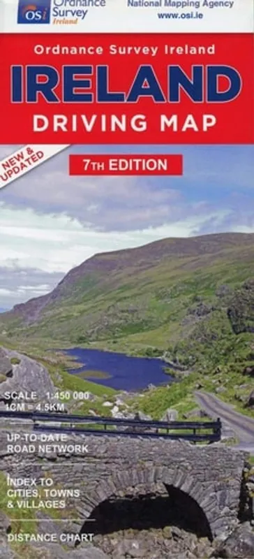 Ireland Driving Map 1 : 450 000 - Ordnance Survey (Ireland) Actieprijs