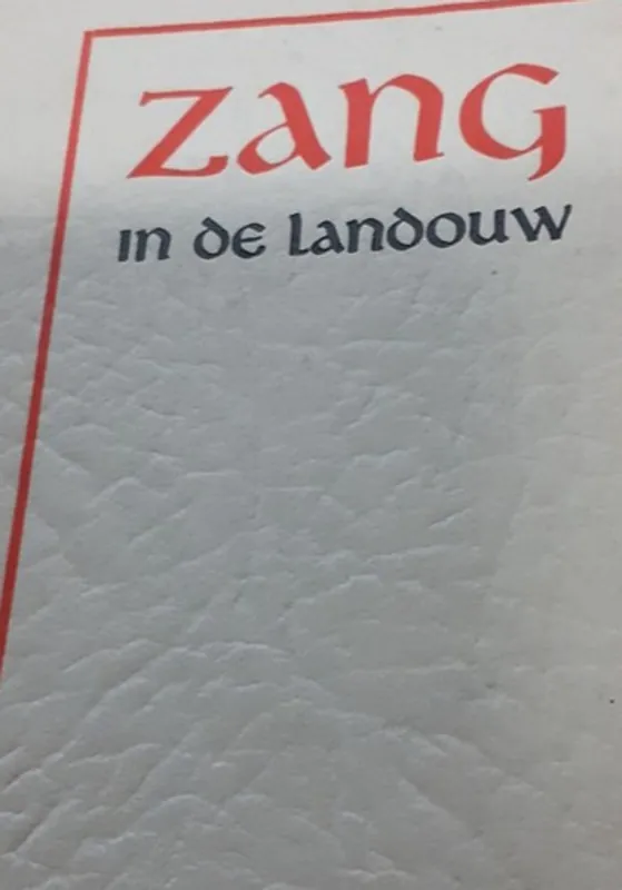 Zang in de landbouw - Paul De Vree Lage Kosten