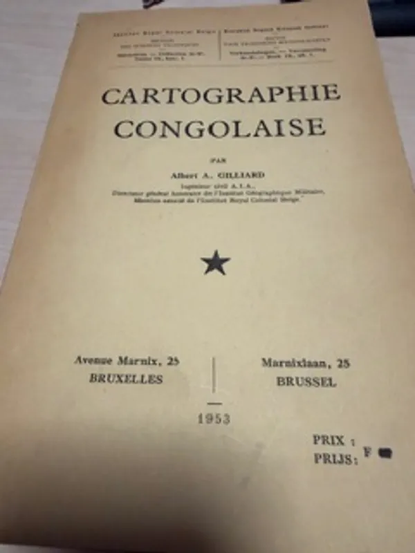 Flitsaanbieding Cartographie Congolaise - Albert A Gilliard