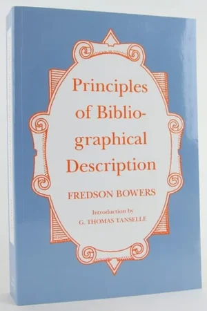 Principles of Bibliographical Description (St. Paul's Bibliographies ; 15) - Fredson Bowers Hete Deal
