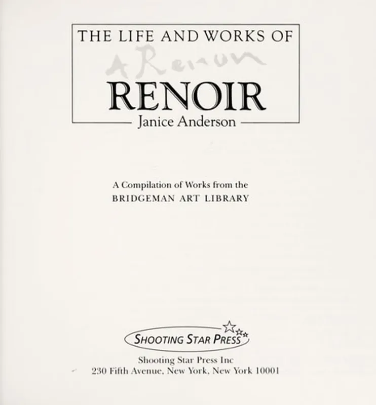 The life and works of Renoir - Janice Anderson Aanbieding