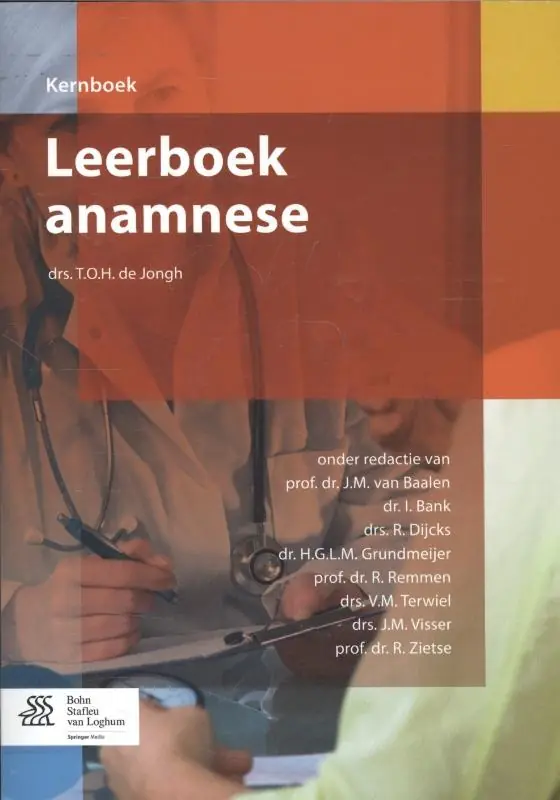 Leerboek anamnese - T.O.H. de Jongh Exclusieve Aanbieding
