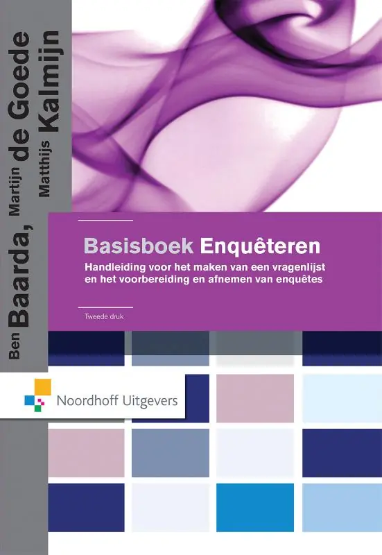 Vast Boek - Ben Baarda; Martijn De Goede; Matthijs Kalmijn Direct Verzonden