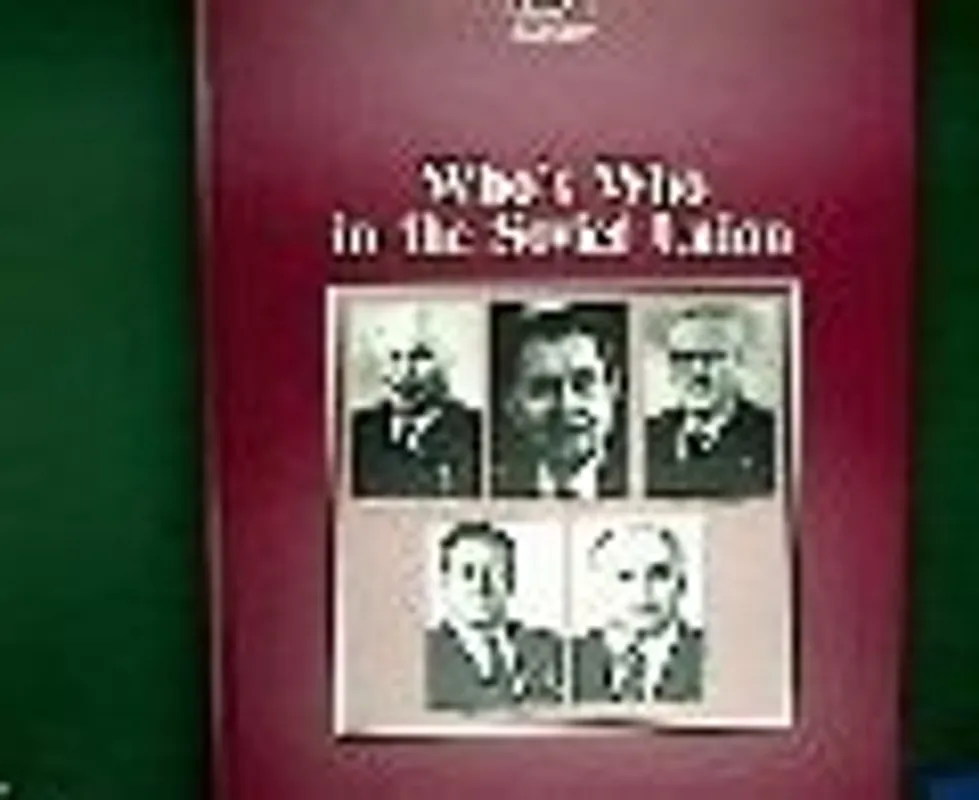 Rechtstreeks Van De Fabrikant Who's Who in the Soviet Union: A Biographical Encyclopedia of 5,000 Leading Personalities in the Soviet Union - Borys Lewytzkyj