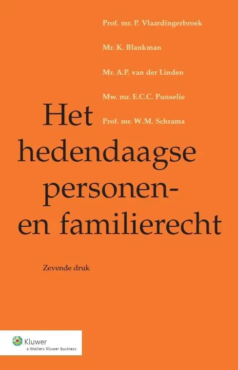Het hedendaagse personen- en familierecht - P. Vlaardingerbroek; K. Blankman; A.P. van der Linden; E.C.C. Punselie; W.M. Schrama Flitsaanbieding