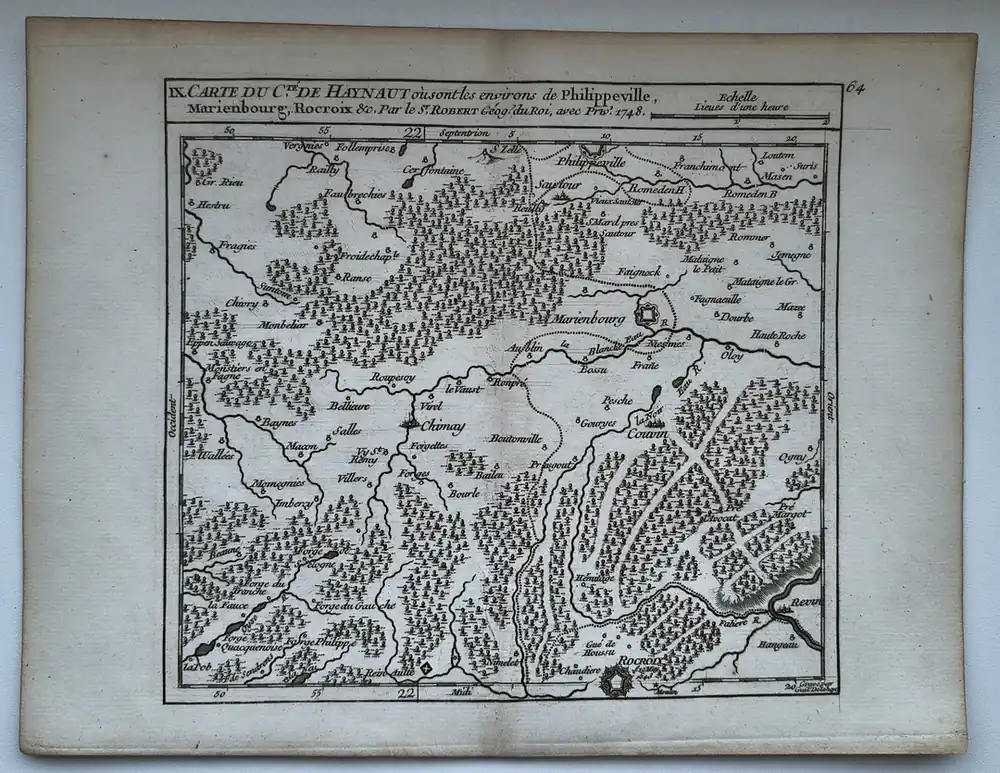 carte IX - Atlas Portatif, Universel et Militaire - Robert de Vaugondy / Delahaye, Guillaume-Nicolas Dagaanbieding