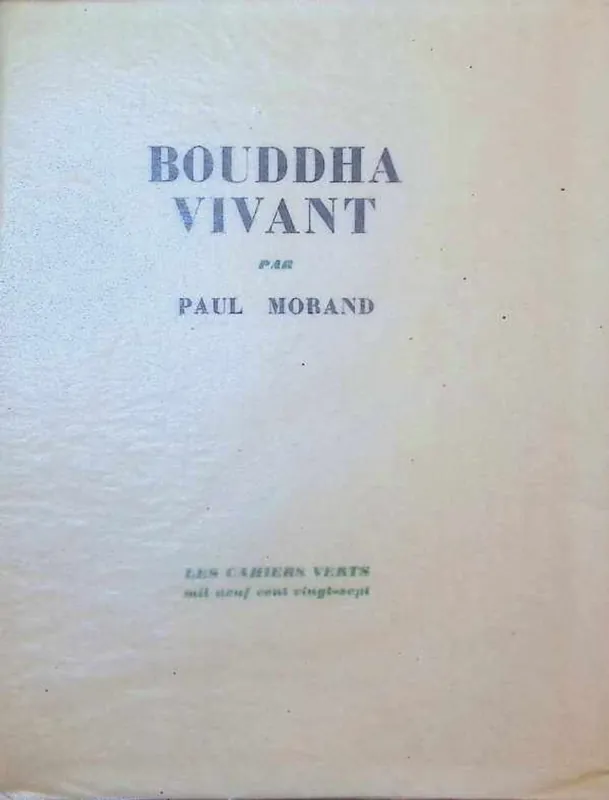 Bouddha Vivant - PAUL MORAND Aanbieding