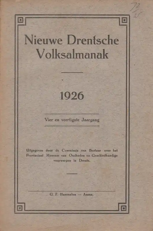 Populair Nieuwe Drentsche Volksalmanak 1926 - Redactie