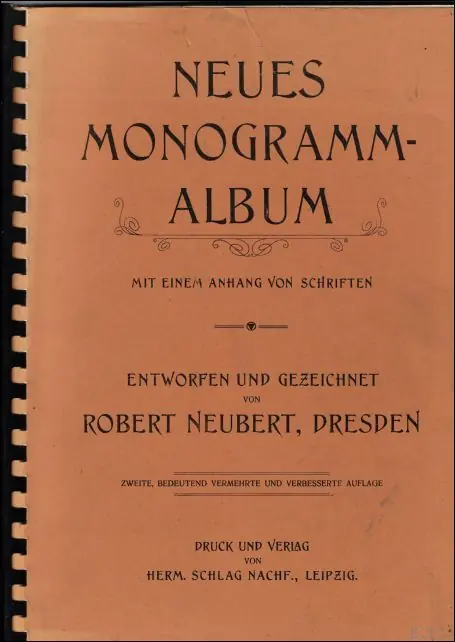 Neues Monogramm Album Mit einem anhang von schriften (2 vermehrte u.verbesserte Auflage) - Neubert, Robert Tijdelijk Beschikbaar