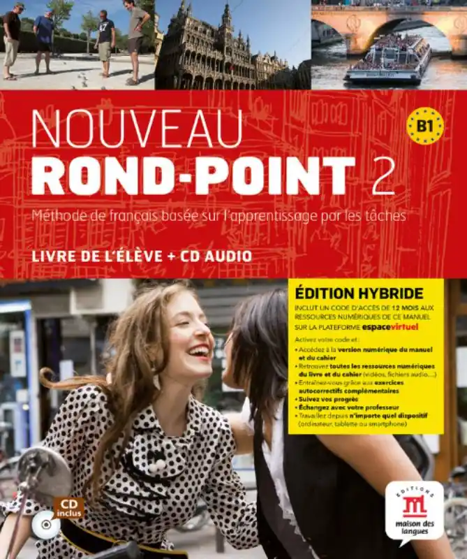 Lage Prijs Nouveau Rond-point 2 Éd. hybride Livre de l´élève / 1 Edition