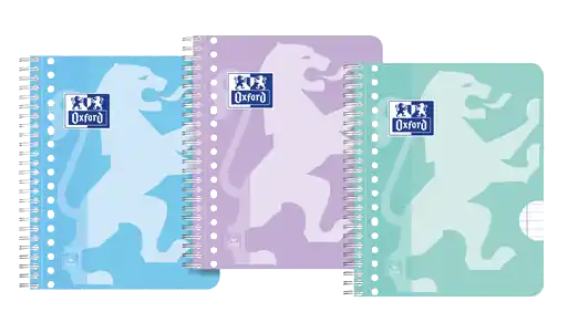 Koopje Collegeblok Oxford School A5+ lijn 17-gaats 160 pagina's 80gr pastel assorti 3 stuks