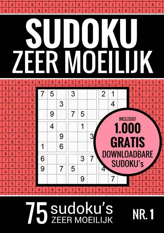 Meest Verkocht Sudoku Zeer Moeilijk - Puzzelboek: 75 Zeer Moeilijke Sudoku Puzzels voor Volwassenen en Ouderen / Druk 3