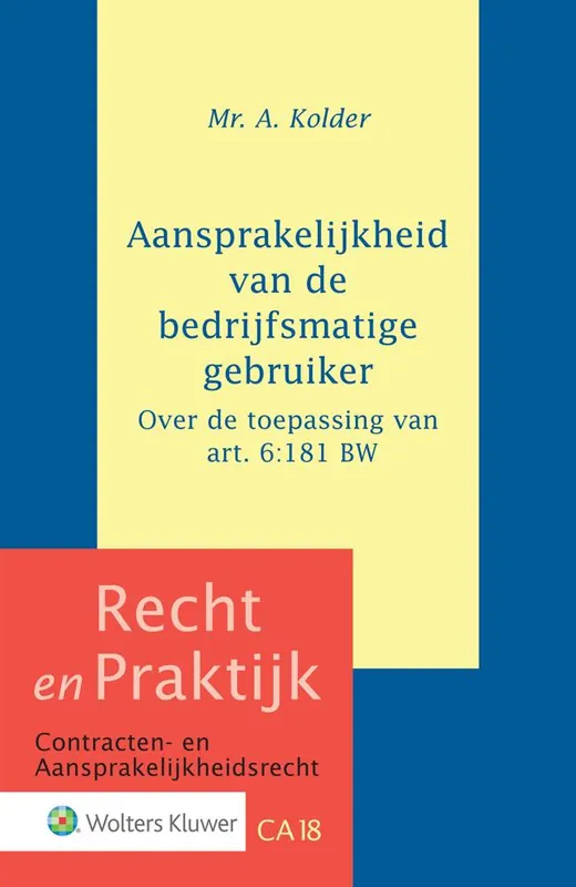 Aansprakelijkheid van de bedrijfsmatige gebruiker / Druk 1 Koopje