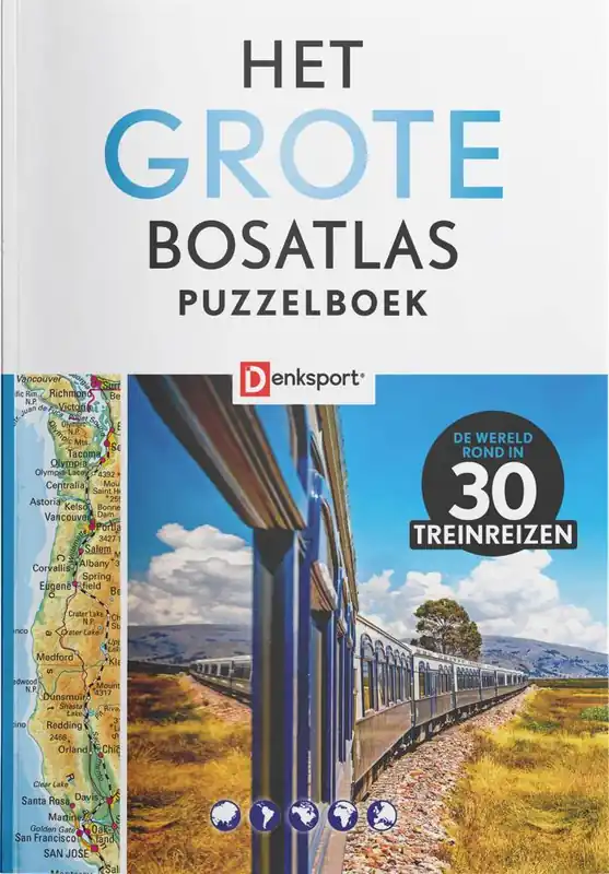Lage Prijs Denksport - Het Grote Bosatlas Puzzelboek - Treinreizen / Druk 1