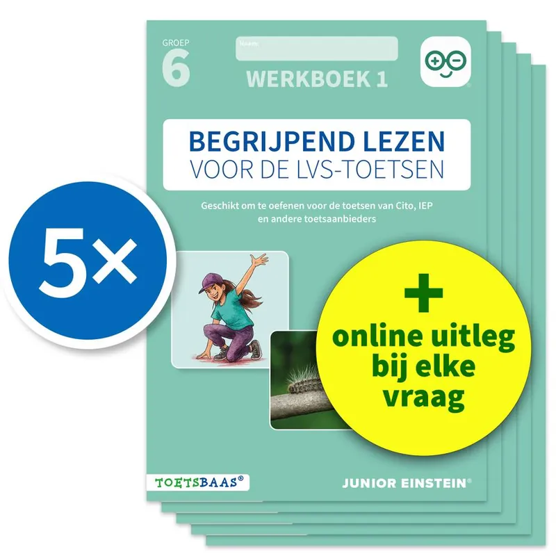 Exclusieve Aanbieding Begrijpend lezen voor de LVS-toetsen - Groep 6 - Werkboek 1 + Online video-uitleg (set van 5) / Druk 1