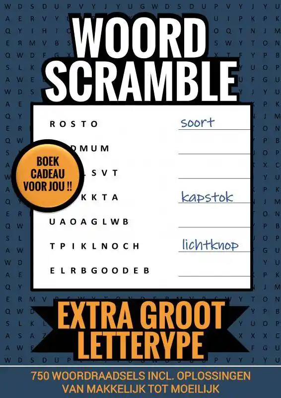 Beperkte Voorraad Boekcadeau voor Jou! - Woord Scramble - Extra Groot Lettertype / Druk 1
