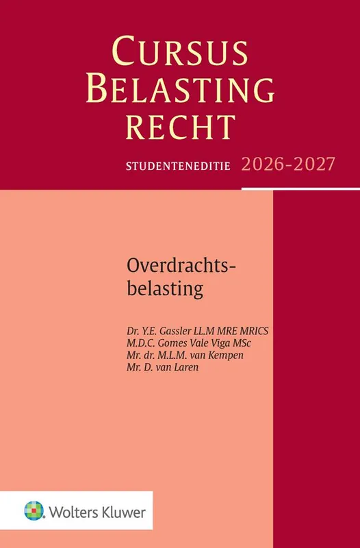 Cursus Belastingrecht Overdrachtsbelasting 2026-2027 / Druk 1 Bestseller