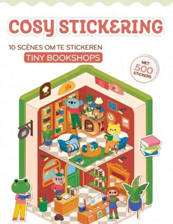 Cosy stickering: Tiny bookshops / Druk 1 Laatste Kans