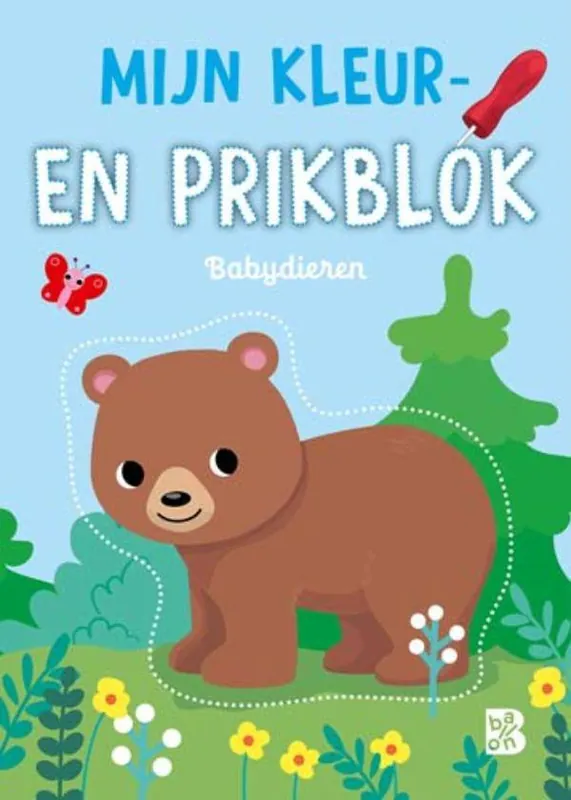 Uitverkoop Mijn kleur- en prikblok: Babydieren / Druk 1