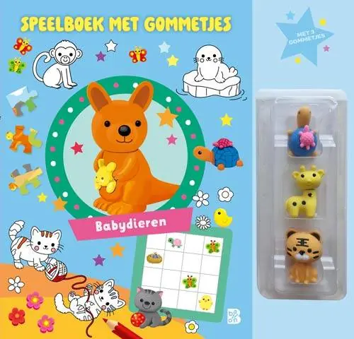 Speelboek met gommetjes: Babydieren / Druk 1 Speciale Aanbieding