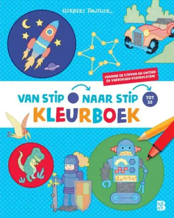 Van stip naar stip kleurboek: Raket / Druk 1 Koopje