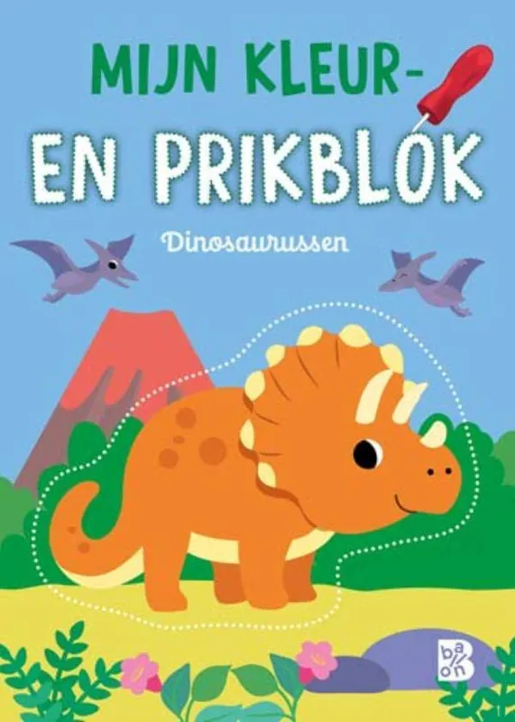 Laatste Versie Mijn kleur- en prikblok: Dinosaurussen / Druk 1
