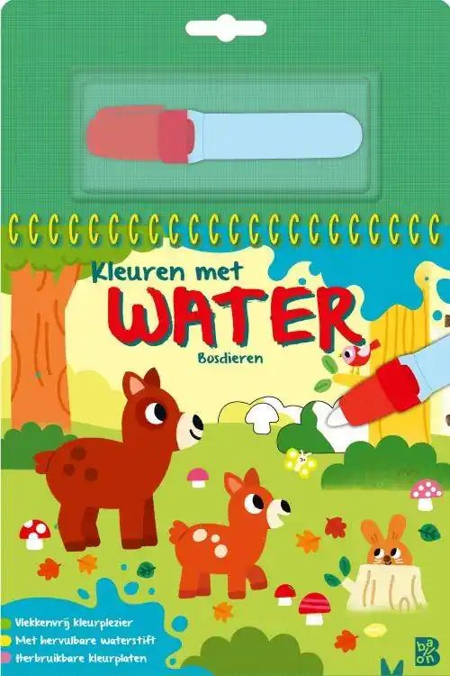 Gratis Verzending Kleuren met water: Bosdieren / Druk 1