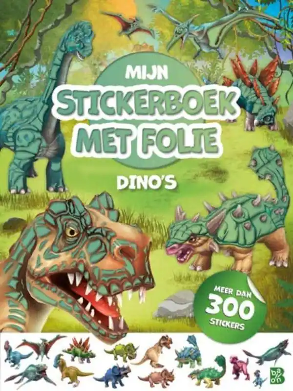 Bestel Nu Mijn stickerboek met folie: Dino's / Druk 1